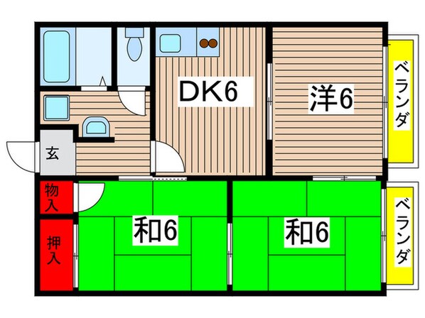 ファミール若宮の物件間取画像